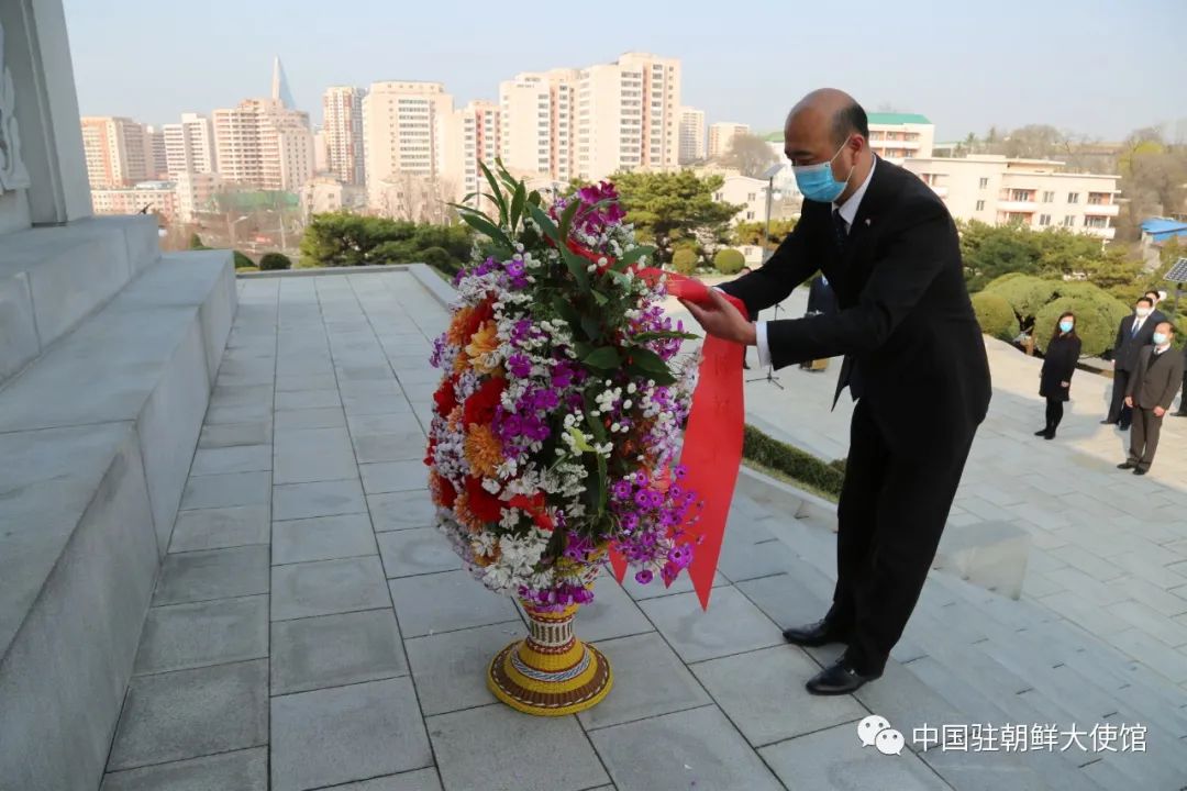 中国驻朝鲜大使馆在清明之际缅怀中国人民志愿军先烈 (http://www.cstr.net.cn/) 军事 第2张