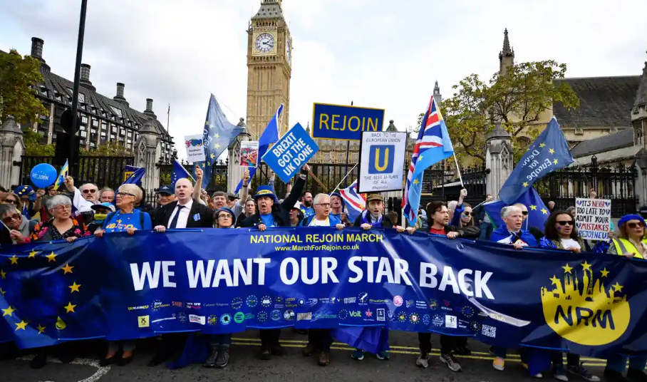 英数千民众游行要求重返欧盟：脱欧是一种慢性死亡