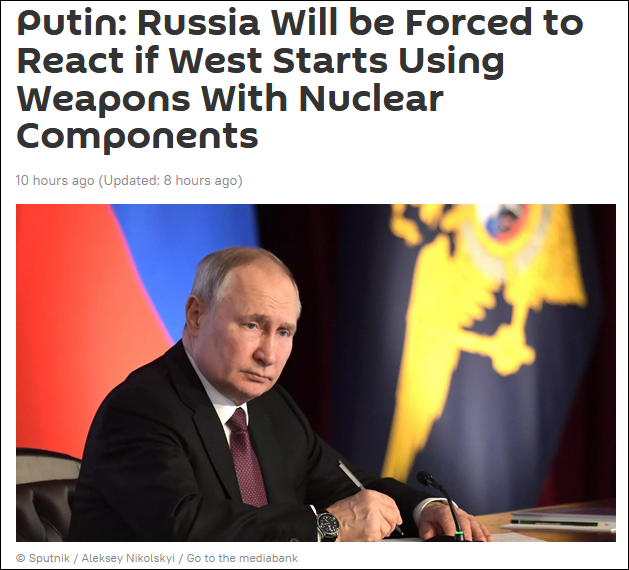 普京警告：若英国向乌提供贫铀弹 俄将被迫做出回应