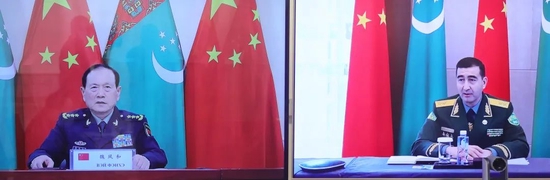 魏凤和同土库曼斯坦国防部长视频通话