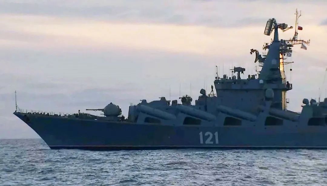 资料图：“莫斯科”号导弹巡洋舰。图片来源：俄国防部。