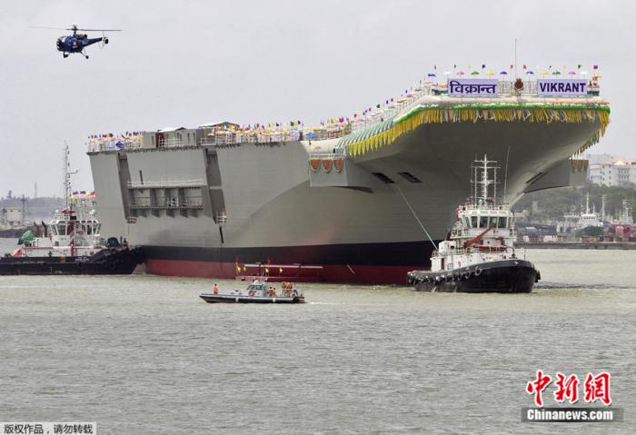 印度首艘国产航母即将服役 日子选在印度独立日