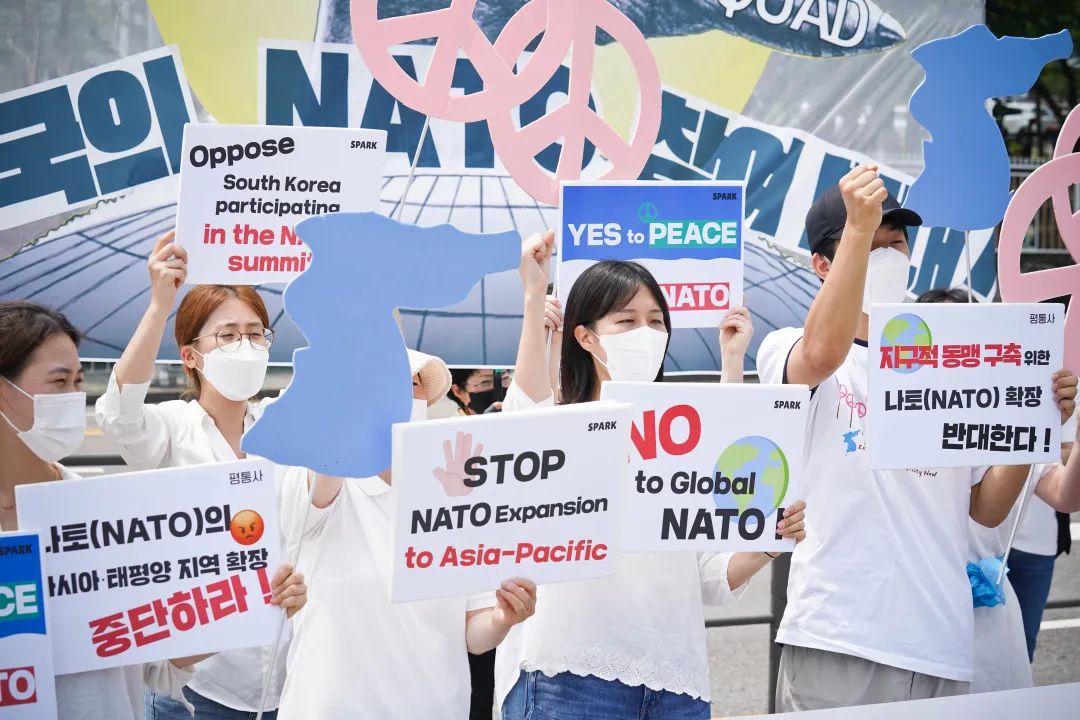 韩国民众抗议要求北约停止东扩：令亚太处于危险境地
