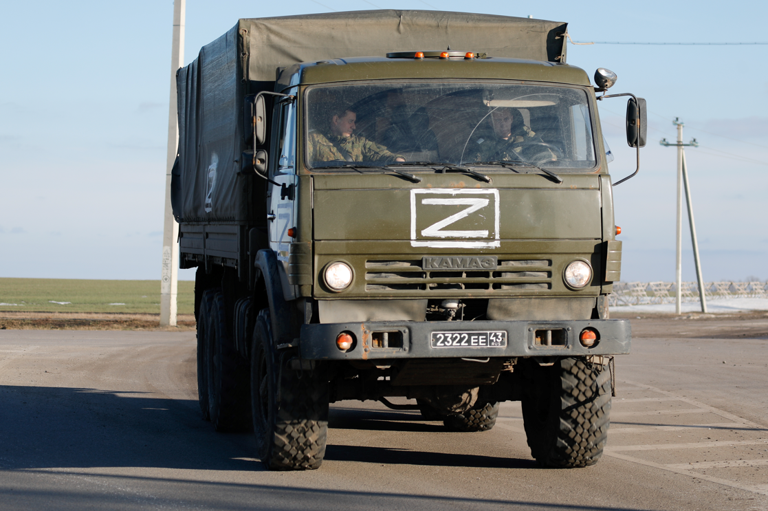 俄罗斯军车上喷涂字母“Z”